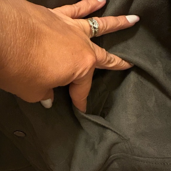 CXL by Christian Lacroix Men’s Faux Suede Brown Snap-Front Jacket Size Large NWT - Picture 11 of 14